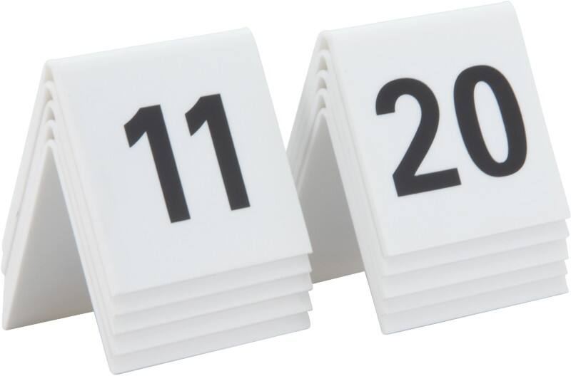 Securit Table Numbers 11-20 white 5.2 x 4.5 x 5.2 cm Pack of 10