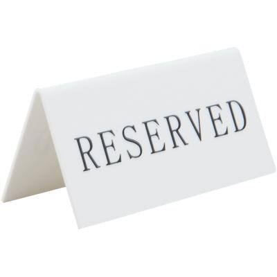 Securit Table Reservation Stand White 10 x 4.5 x 5 cm Pack of 5