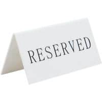 Securit Table Reservation Stand White 10 x 4.5 x 5 cm Pack of 5