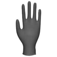 Nitrex Disposable Gloves Nitrile Non-Powdered Large (L) Black Pack of 100