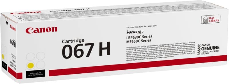 Canon 067 H Original Toner Cartridge Yellow