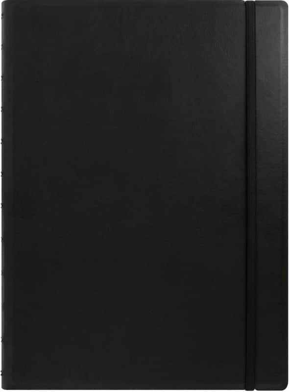 Filofax Notebook 115022 A4 Ruled Twin Wire Faux-leather Soft Cover Black 56 Pages