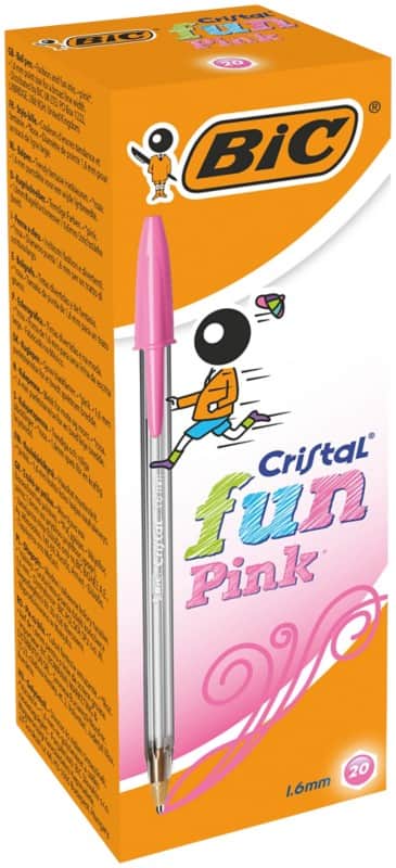 BIC Cristal Fun Ballpoint Pen Broad 0.6 mm Pack of 20