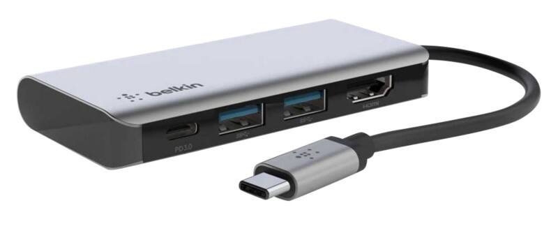 Belkin Multiport Adaptor AVC006btSGY USB 3.2 Gen 1 (3.1 Gen 1) Type-C Silver