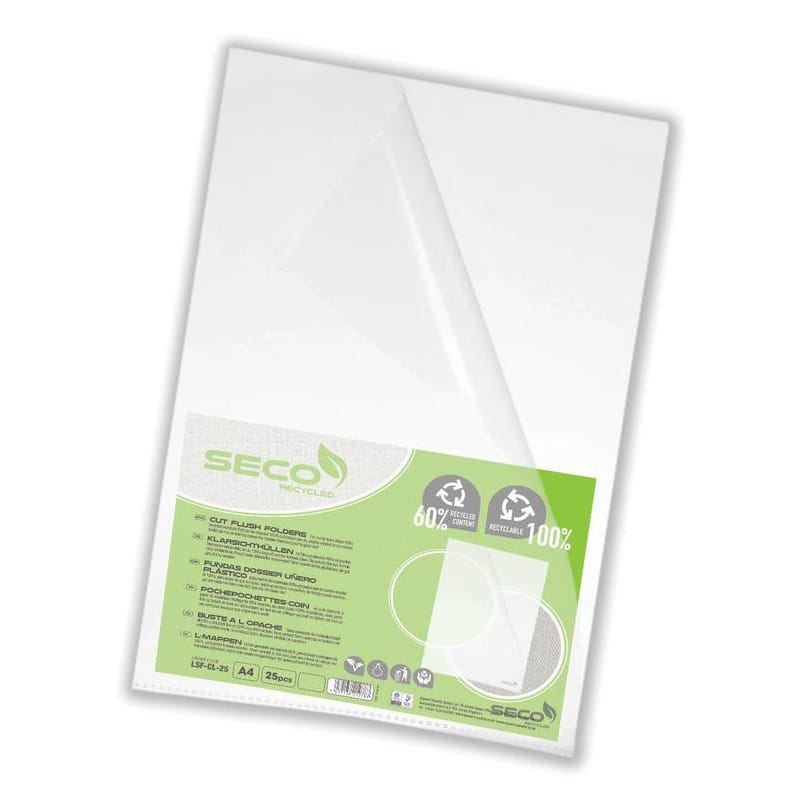 Seco Filing A4 Transparent PP (Polypropylene)  100 microns Pack of 25