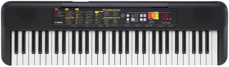 Yamaha Keyboard PSR-F52 LCD C2 to C7 Black Set