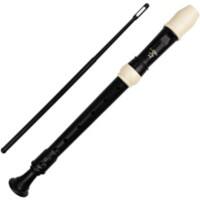 A Star Brown & White Descant Recorder Black Pack of 10