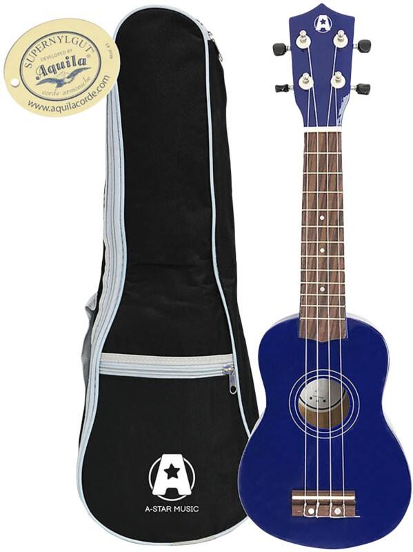A-Star Rocket Series Ukulele Soprano Blue Set