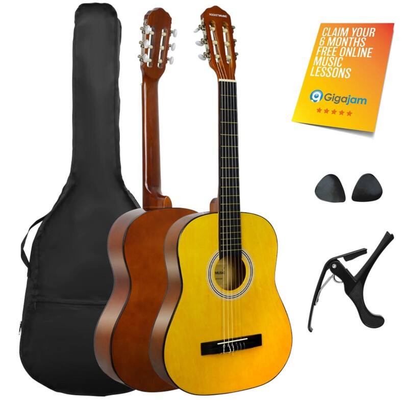 3rd Avenue Rocket Classical Guitar 3/4 Size Natural Set