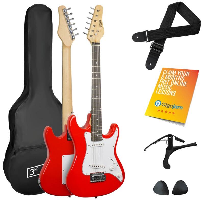 3rd Avenue Electric Guitar Rocket Series Red Set