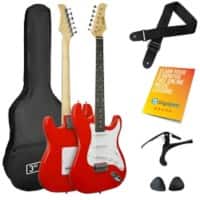3rd Avenue Electric Guitar Rocket Series Red 4/4 Size Set