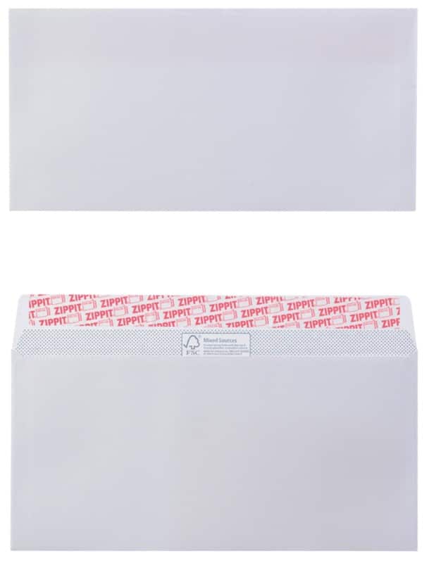 Viking Envelopes Plain DL 220 (W) x 110 (H) mm Peel and Seal White 100 gsm Pack of 1000