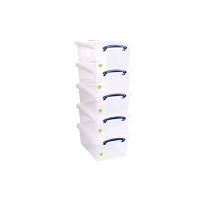 Really Useful Box Storage Box 10.2 L Transparent 26 x 40.5 x 16 cm Pack of 5