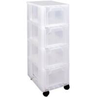 Really Useful Box Slimline Storage Box 4 x 6 L Transparent 24 x 30 x 74 cm