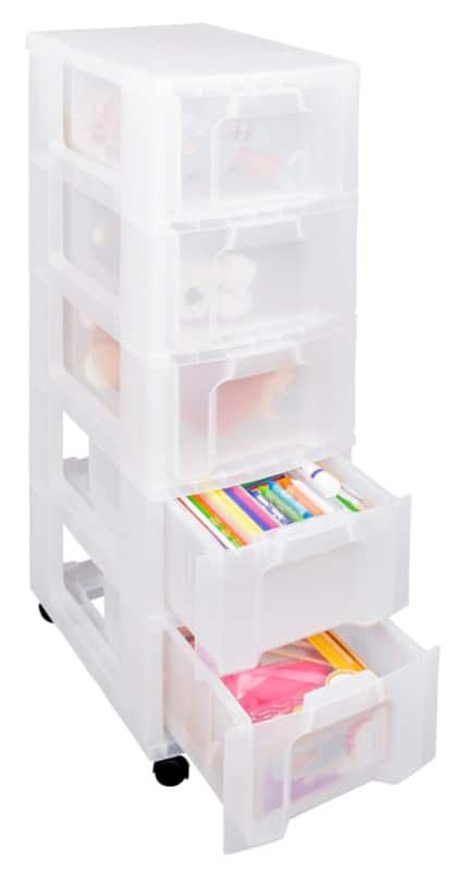 Really Useful Box PP (Polypropylene) Storage Box 5 x 12 L Transparent 30 x 42 x 100.5 cm