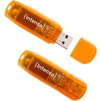 INTENSO USB Flash Drive 3502492 Orange 64 GB Pack of 2
