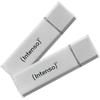 INTENSO USB Flash Drive 3531482 Silver 32 GB Pack of 2