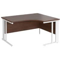 Dams International Right Hand Ergonomic Desk MCM14ERWHW 1,400 x 1,200 x 725 mm