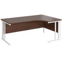 Dams International Right Hand Ergonomic Desk MCM18ERWHW 1,800 x 1,200 x 725 mm