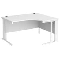 Dams International Right Hand Ergonomic Desk MCM14ERWHWH 1,400 x 1,200 x 725 mm