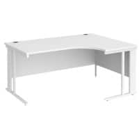 Dams International Right Hand Ergonomic Desk MCM16ERWHWH 1,600 x 1,200 x 725 mm