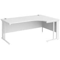 Dams International Right Hand Ergonomic Desk MCM18ERWHWH 1,800 x 1,200 x 725 mm