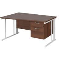 Dams International Wave Desk MCM14WLP2WHW 1,400 x 725 x 800 - 990 mm