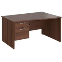 Dams International Maestro 25 Height Adjustable Wave Desk Walnut Wood 1,400 x 725 mm x 800 - 990 mm