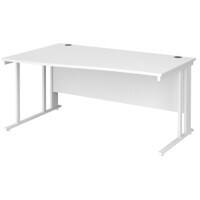 Dams International Wave Desk MCM16WLWHWH 1,600 x 725 x 800 - 990 mm