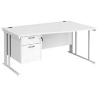 Dams International Wave Desk MCM16WRP2WHWH 1,600 x 725 x 800 - 990 mm