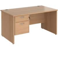 Dams International Maestro 25 Desk Beech Wood 2 Drawers 1,400 x 800 x 725 mm