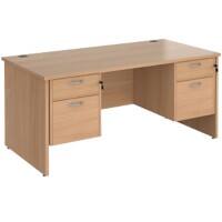 Dams International Maestro 25 Desk Beech Wood 4 Drawers 1,600 x 800 x 725 mm