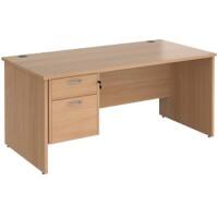 Dams International Maestro 25 Desk Beech Wood 2 Drawers 1,600 x 800 x 725 mm