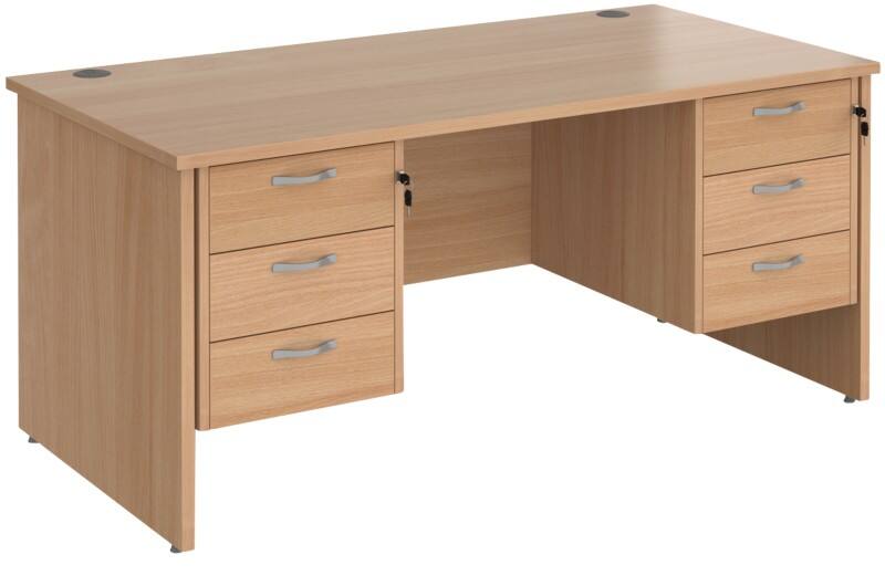Dams International Maestro 25 Desk Beech Wood 6 Drawers 1,600 x 800 x 725 mm