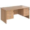 Dams International Maestro 25 Desk Beech Wood 6 Drawers 1,600 x 800 x 725 mm