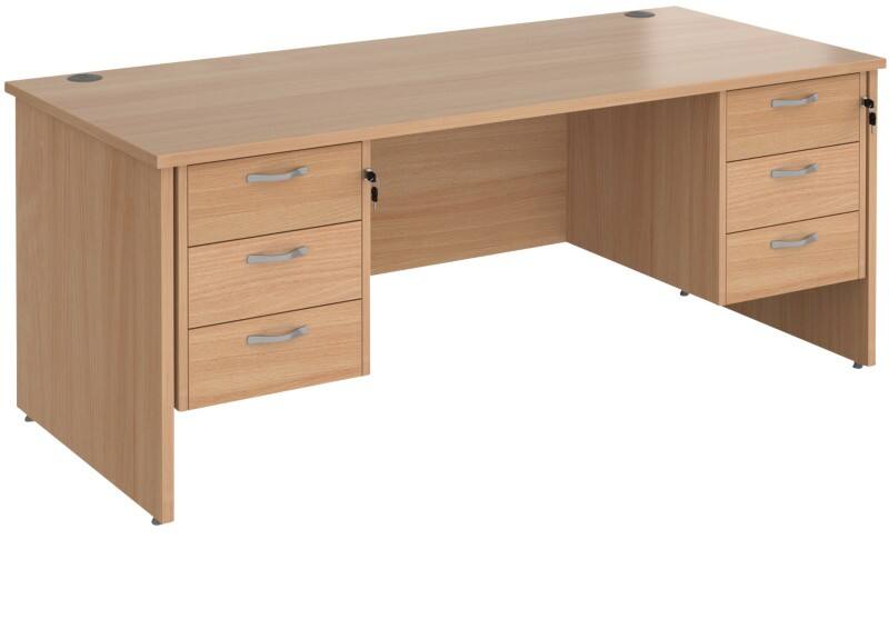 Dams International Maestro 25 Desk Beech Wood 6 Drawers 1,800 x 800 x 725 mm
