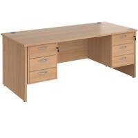 Dams International Maestro 25 Desk Beech Wood 6 Drawers 1,800 x 800 x 725 mm