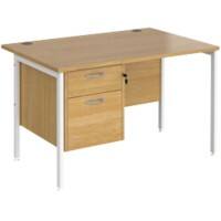 Dams International Maestro 25 Desk Oak Wood White 1,200 x 800 x 725 mm