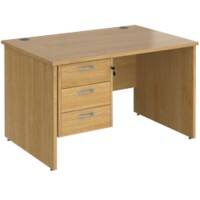 Dams International Maestro 25 Desk Oak Wood 3 Drawers 1,200 x 800 x 725 mm