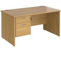 Dams International Maestro 25 Desk Oak Wood 2 Drawers 1,400 x 800 x 725 mm