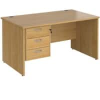 Dams International Maestro 25 Desk Oak Wood 3 Drawers 1,400 x 800 x 725 mm