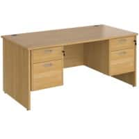 Dams International Maestro 25 Desk Oak Wood 4 Drawers 1,600 x 800 x 725 mm