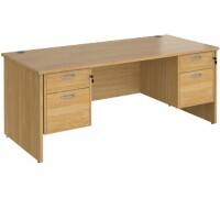 Dams International Maestro 25 Desk Oak Wood 4 Drawers 1,800 x 800 x 725 mm