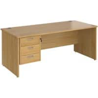 Dams International Maestro 25 Desk Oak Wood 3 Drawers 1,800 x 800 x 725 mm