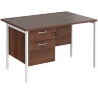 Dams International Maestro 25 Desk Walnut Wood White 1,200 x 800 x 725 mm