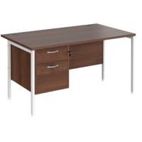 Dams International Maestro 25 Desk Walnut Wood White 1,400 x 800 x 725 mm