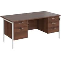 Dams International Maestro 25 Desk Walnut Wood White 1,600 x 800 x 725 mm