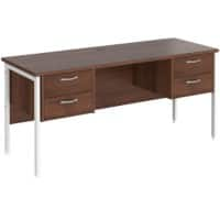 Dams International Maestro 25 Desk Walnut Wood White 1,600 x 600 x 725 mm