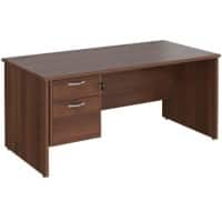 Dams International Maestro 25 Desk Walnut Wood 2 Drawers 1,600 x 800 x 725 mm