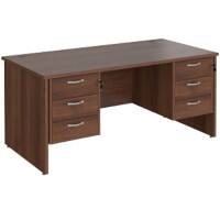 Dams International Maestro 25 Desk Walnut Wood 6 Drawers 1,600 x 800 x 725 mm